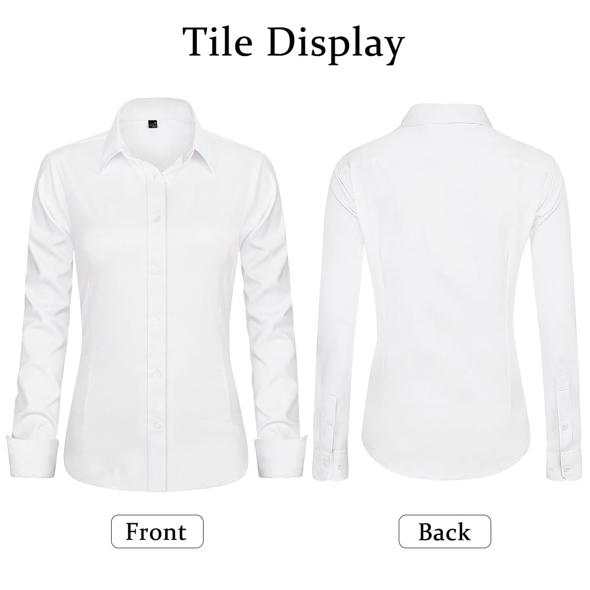 PALAY Women's Long Sleeve Classic-Fit Dress Shirts Button Down Wrinkle-Free Stretch Executive Solid Casual Work Office Blouse Top, L PALAY Women's Long Sleeve Classic-Fit Dress Shirts Button Down Wrinkle-Free Stretch Executive Solid Casual Work Office Blouse Top, L
